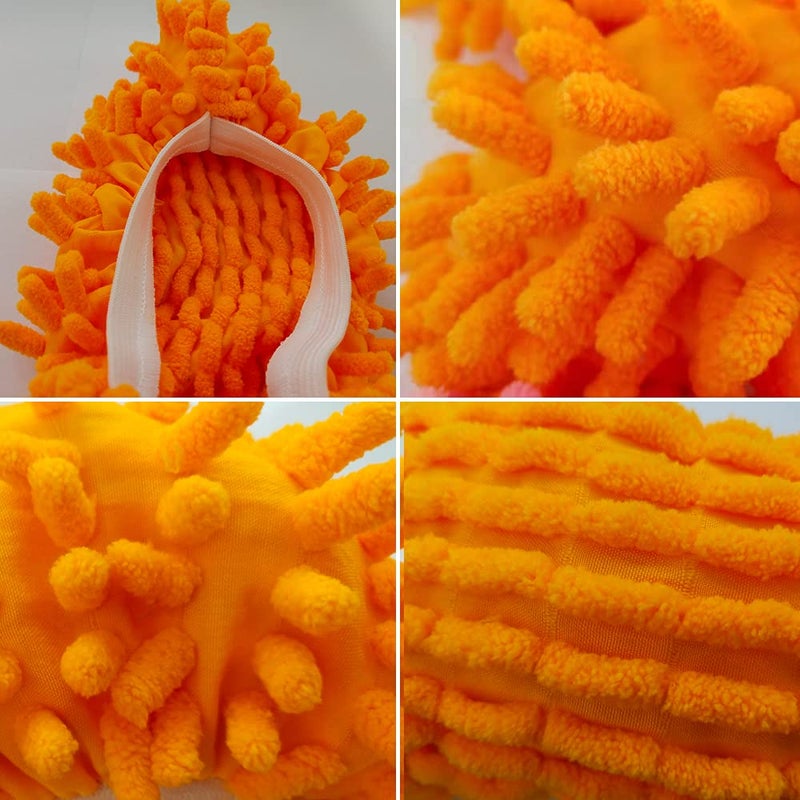 SUSIFT 10 PCS 5 Pairs Dust Duster Mop Slippers Shoes Cover, Multi Function Washable Microfiber Foot Socks Floor Cleaning Shoes Cover for House Kitchen Office - Image 3